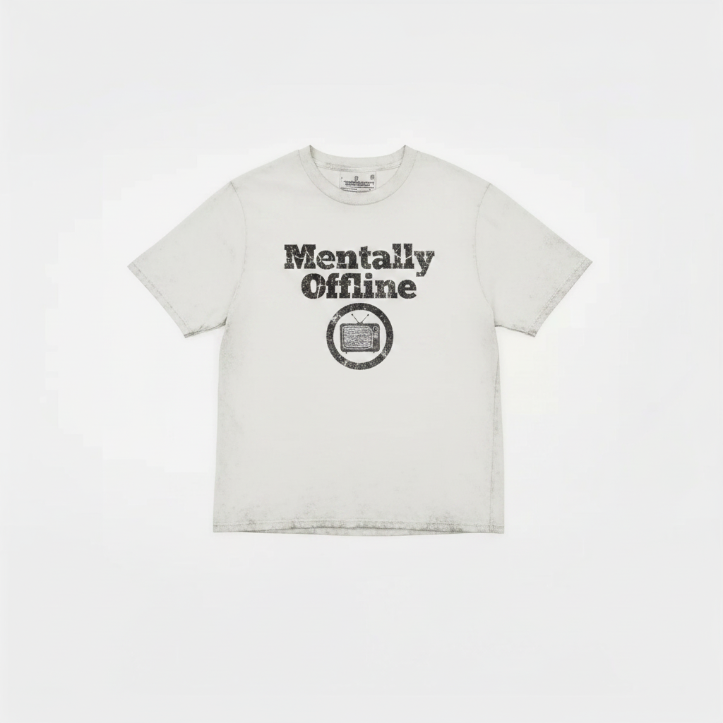 Vintage-washed oversized tee for burnout days, doomsday scrolling sessions, and avoiding responsibilities in comfort.