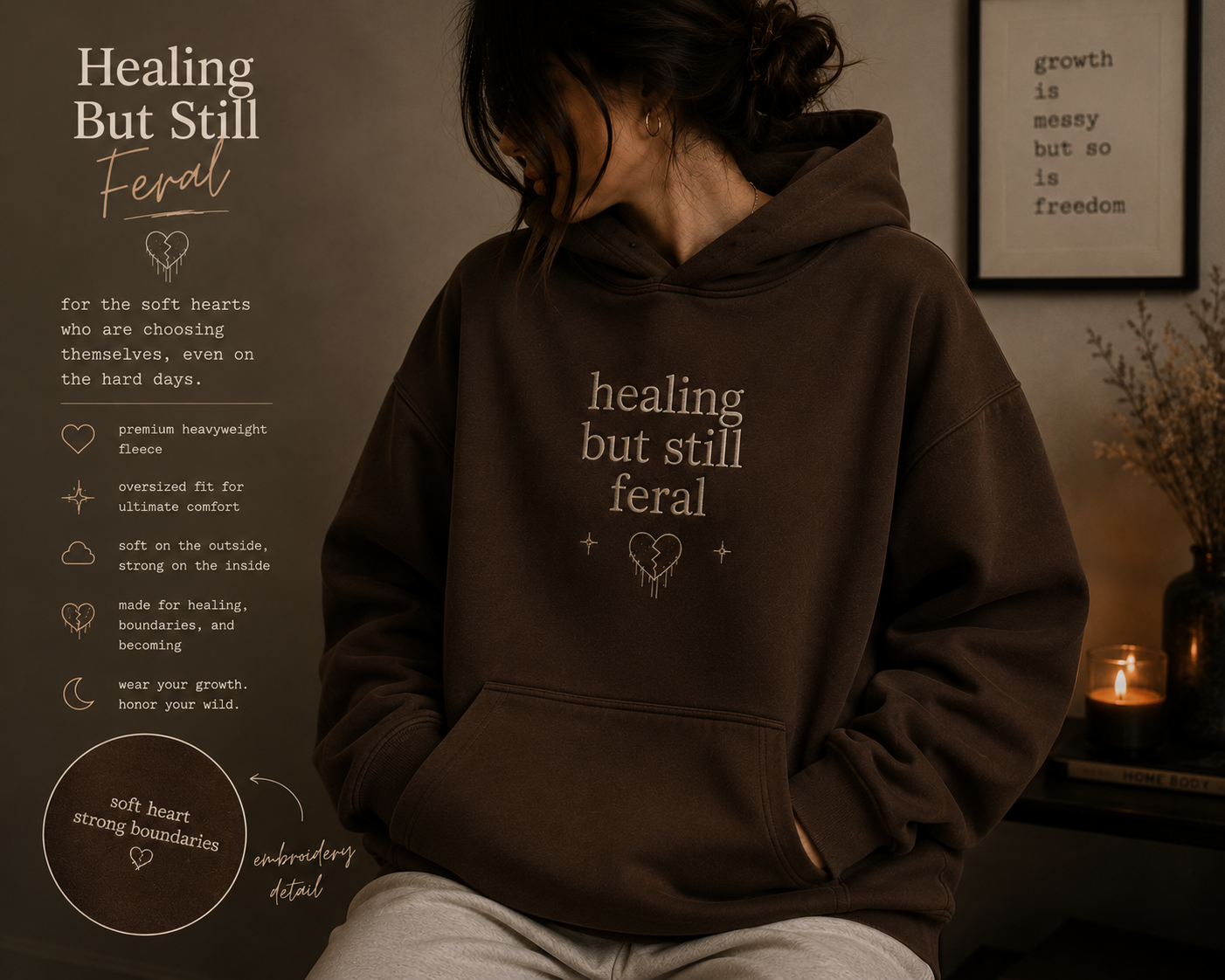 Healing But Still Feral Hoodie